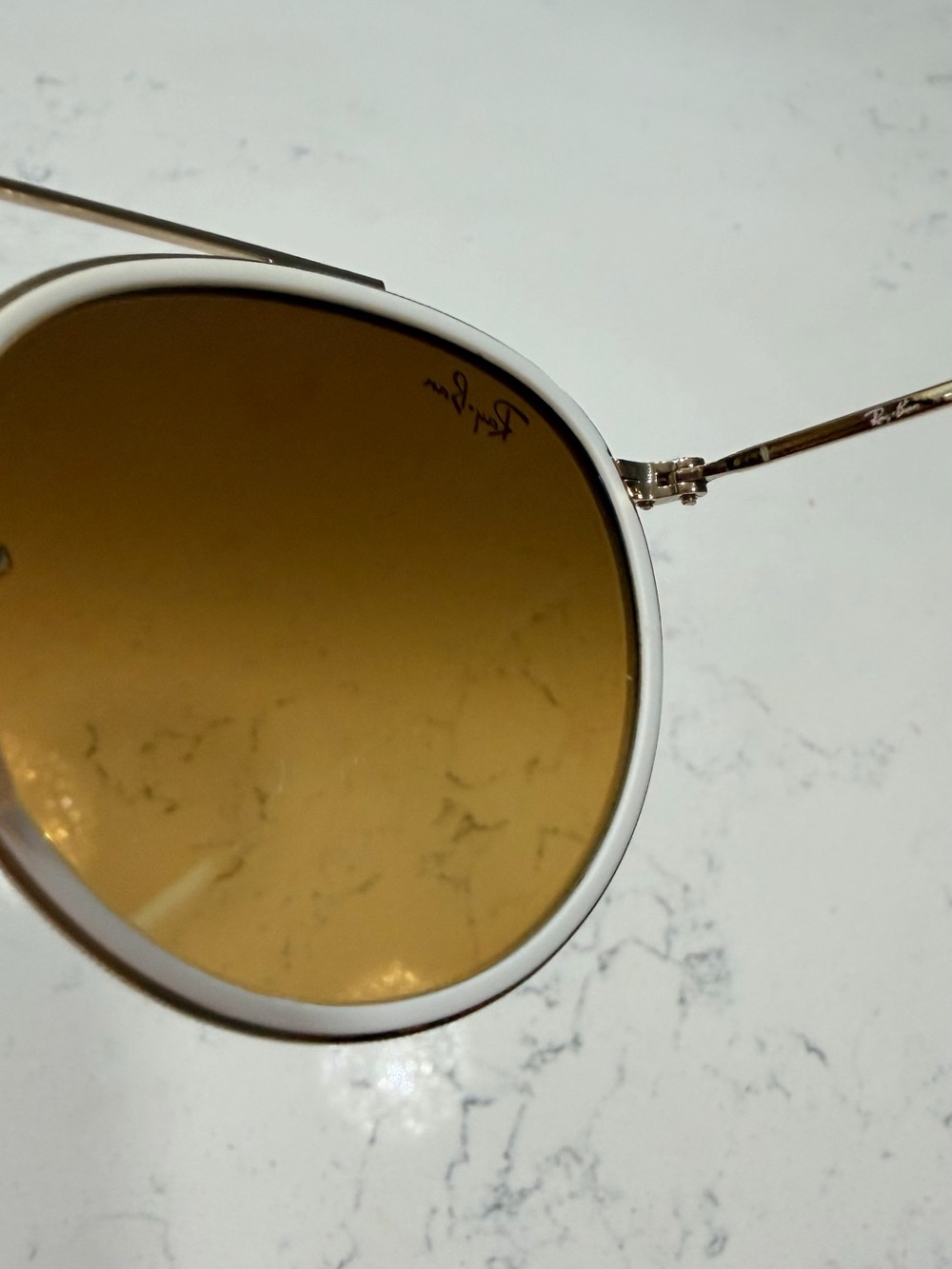 Modern Ray-Ban Gold Metal Eyeglass Temple Arm - Slim Designer Style - Picture 4 of 6